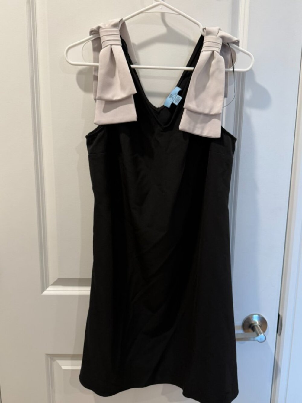 Bow Shoulder Shift Minidress